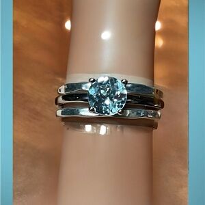 Blue Topaz .925 Silver Ring